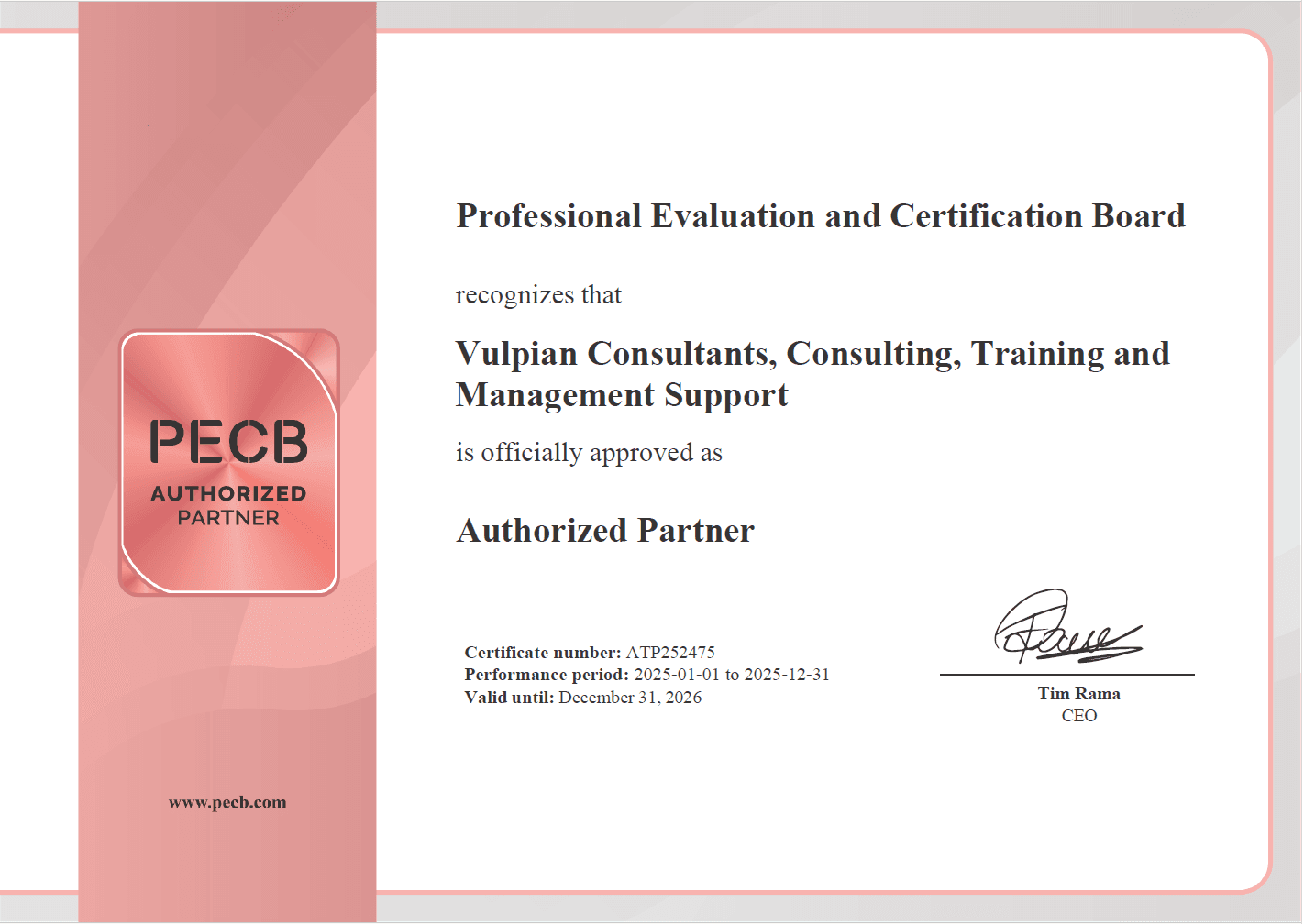 Authorised Training Partner 